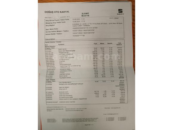 ORNİNAL BOYASİZ KAZASİZ TRAMERSİZ BUYUK EKRAN ALCANTARA KOLTUK