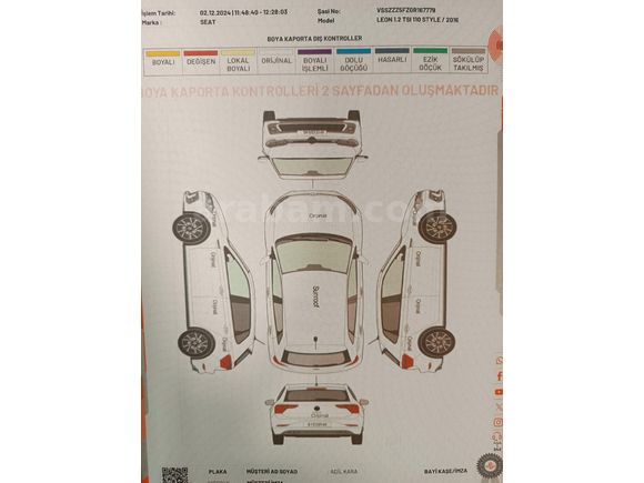 ORNİNAL BOYASİZ KAZASİZ TRAMERSİZ BUYUK EKRAN ALCANTARA KOLTUK
