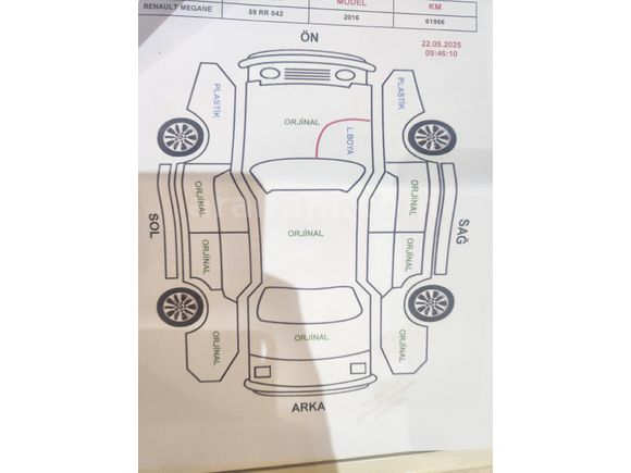 Sahibinden Renault Megane 1.5 dCi Touch 2016 Model