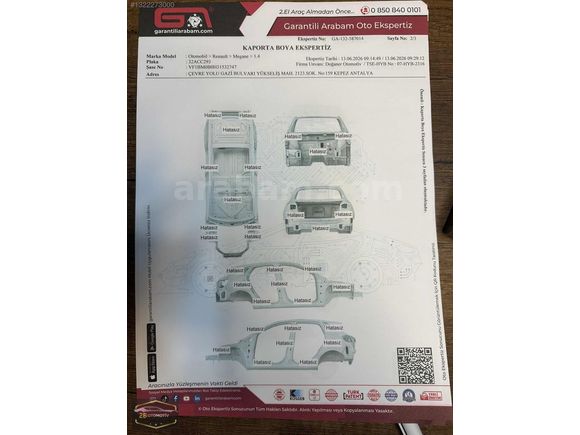 2B OTOMOTİV DEN DEĞİŞENSİZ RENAULT MEGAN 2