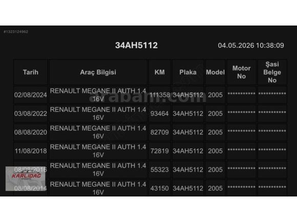 ORJİNAL 137 BİN'DE 2005 RENAULT MEGANE 1.4 16 VALF 100HP