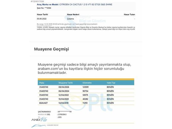 ANADOLU ULAŞIM AŞ CİTROEN C4 CACTÜS HATASIZ OTOMATİK