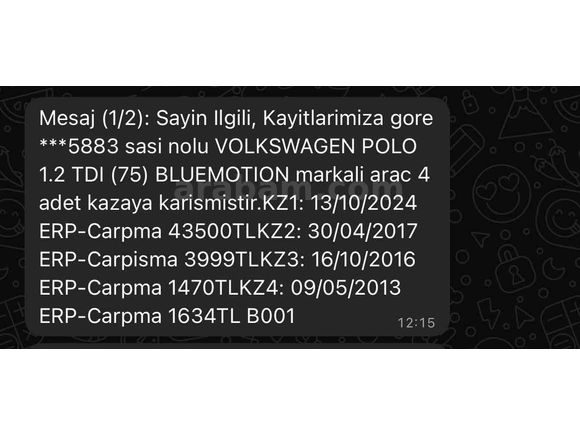 Memurdan satılık  polo 160 binde 
