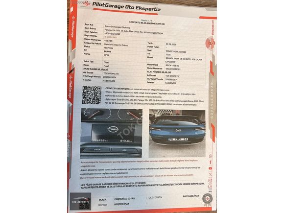 Galeriden Opel Grandland X 1.5 D EcoTEC Enjoy Explorer 2020 Model