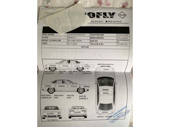 Sahibinden Opel Corsa 1.3 CDTI Enjoy 2011 Model 