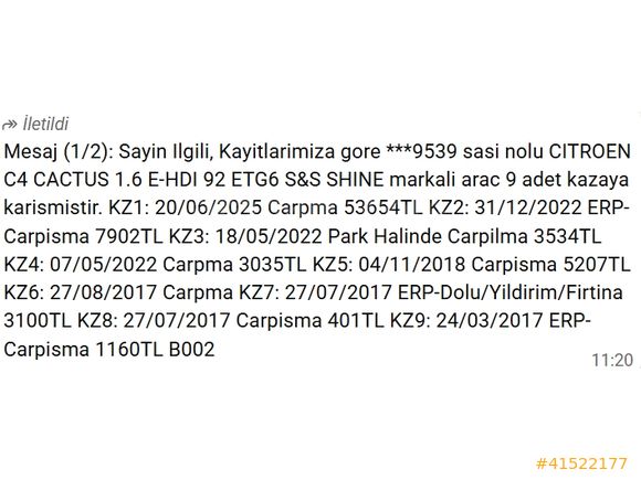 SAFİ'DEN CITROEN C4 CACTUS 1.6 e-HDİ OTOMATİK