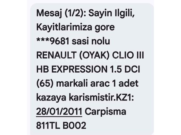 Sahibinden Renault Clio 1.5 dCi Expression 2007 Model 