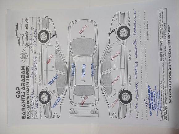 Ögretmenden Değişensiz Renault Clio 1.2 Authentique 2006 Model