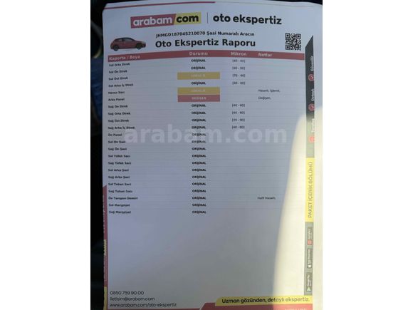 Galeriden Honda Jazz 1.4 ES 2004 Model Isparta
