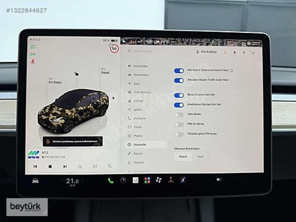 'beytürk' 2024 TESLA MODEL Y LEGACY BOYASIZ