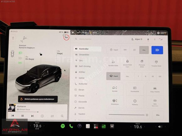 HATASIZ TESLA YENİ KASA ÖN ARKA FULL LED CAM TAVAN PERDE 16.000