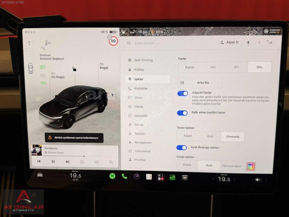 HATASIZ TESLA YENİ KASA ÖN ARKA FULL LED CAM TAVAN PERDE 16.000