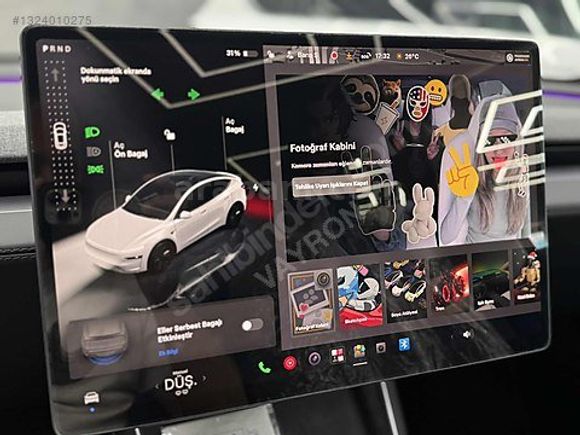 2025 TESLA RWD 6.001KM BEYAZ JUNİPER/CAM TAVAN/ARKA EKRAN/OTOPLT