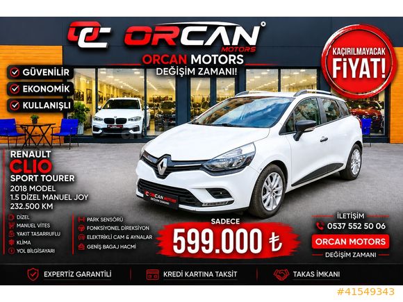 ORCAN MOTORS dan 2018 Clio SportTourer 1.5 DCI
