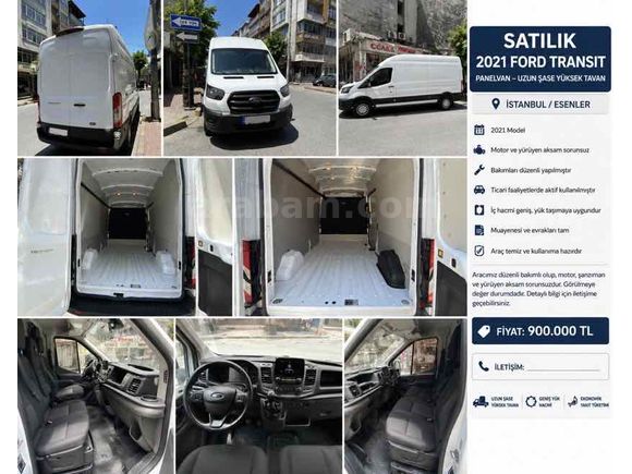 Sahibinden Ford Transit 350 L 2021 Model  176.000 km Beyaz
