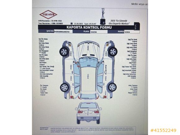 HATASIZ MAHİYETİNDE (1 kapı boyalı), OTOMATİK HONDA C-RV
