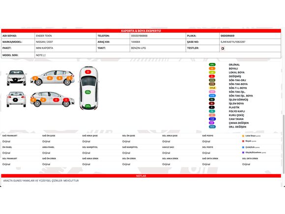 Sahibinden Nissan Note 1.4 Tekna 2007 Model 