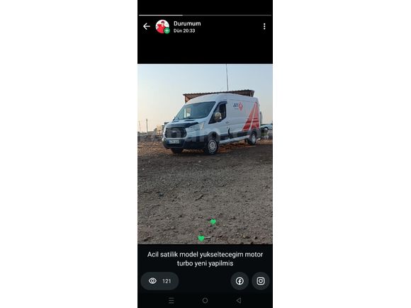 Sahibinden Ford Transit 350 L 2014 Model  700 km Beyaz