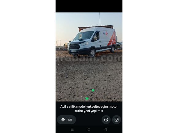 Sahibinden Ford Transit 350 L 2014 Model  700 km Beyaz