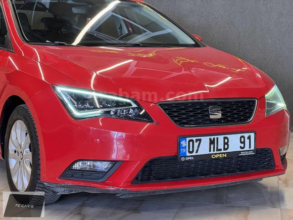2016 SEAT LEON 1.6 TDİ DSG KIRMIZI LED FAR 2 PARÇA BOYALI