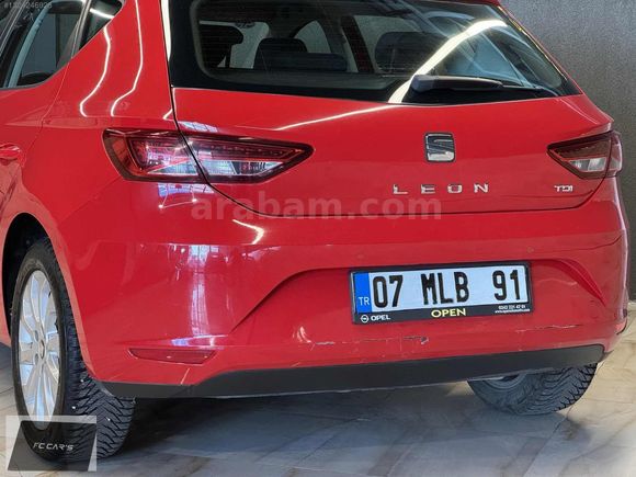 2016 SEAT LEON 1.6 TDİ DSG KIRMIZI LED FAR 2 PARÇA BOYALI