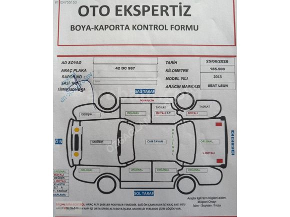 ÖZSAĞLAM'dan 2013 Leon 1.4 TSI 140 Ps //FR 186binde Sunroof+Led
