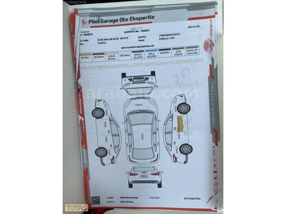 2011 MODEL 1.6 COROLLA KM:142.000 1 PARCA BOYA VARDIR