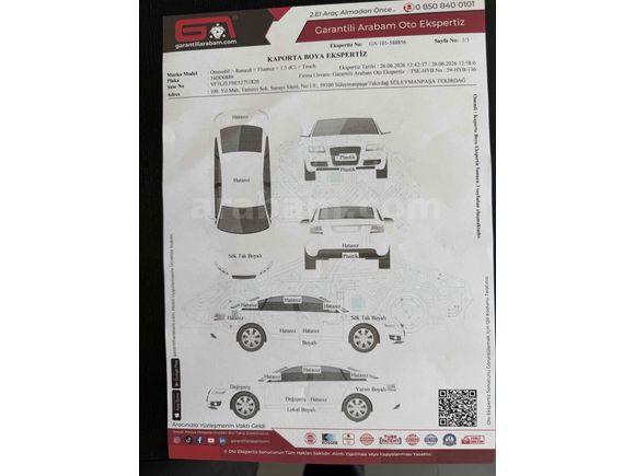 Galeriden Renault Fluence 1.5 dCi Touch 2015 Model Tekirdağ