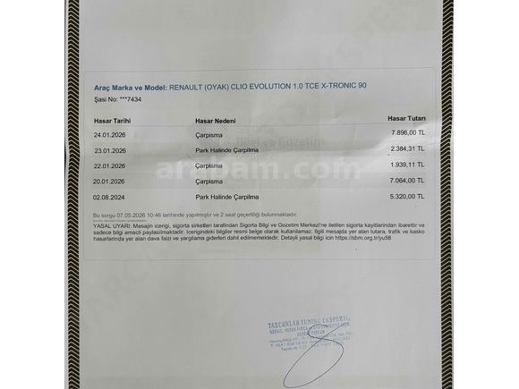Sahibinden Renault Clio 1.0 TCe Evolution 2024 Model 