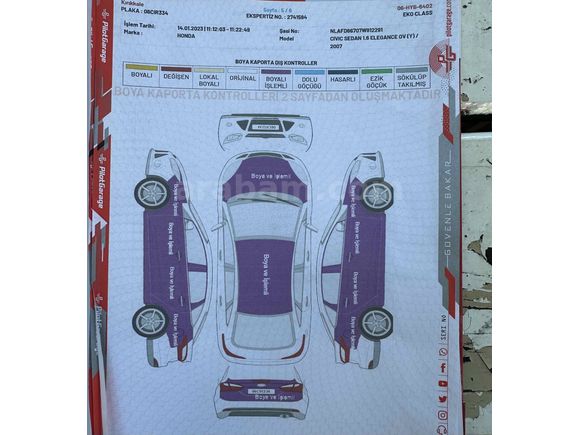 Sahibinden Honda Civic 1.6i VTEC Elegance 2007 Model 