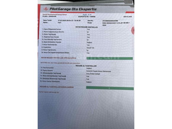Sahibinden Fiat Egea 1.3 Multijet Easy 2020 Model 