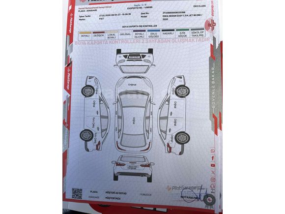 Sahibinden Fiat Egea 1.3 Multijet Easy 2020 Model 