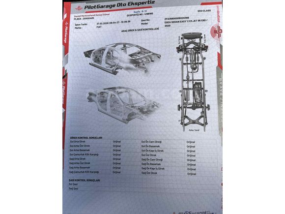 Sahibinden Fiat Egea 1.3 Multijet Easy 2020 Model 