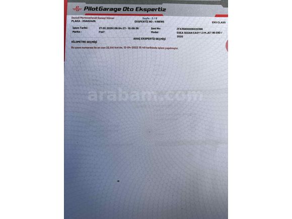 Sahibinden Fiat Egea 1.3 Multijet Easy 2020 Model 