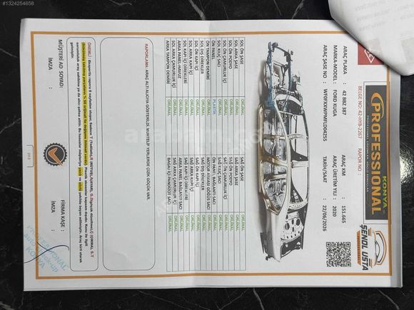 2020 FORD KUGA TİTANİUM 153 BİNDE CAM TAVAN FULL PAKET