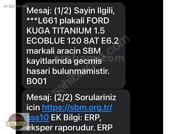2022 Kuga 1.5 Titanium CamTavan+Servis Bakıml+BOYASIZ~Taha Plaza