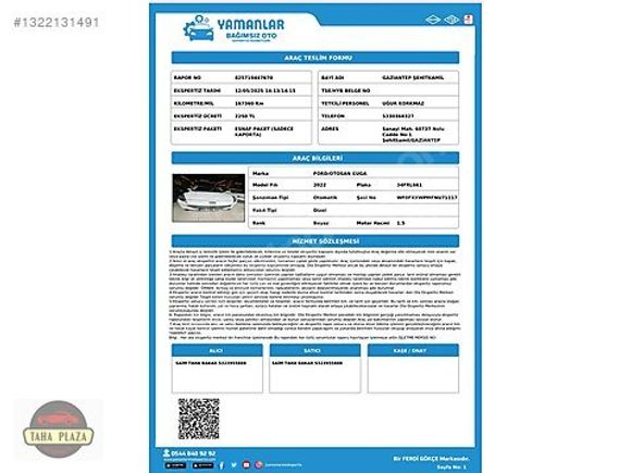 2022 Kuga 1.5 Titanium CamTavan+Servis Bakıml+BOYASIZ~Taha Plaza