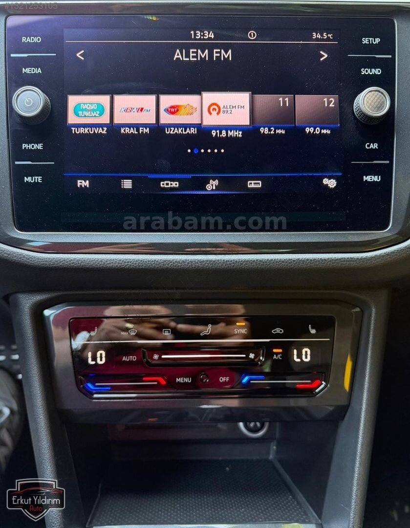 Galeriden Volkswagen Tiguan 1.5 TSI R-Line 2021 Model Aydın 51.735 km Mavi 3