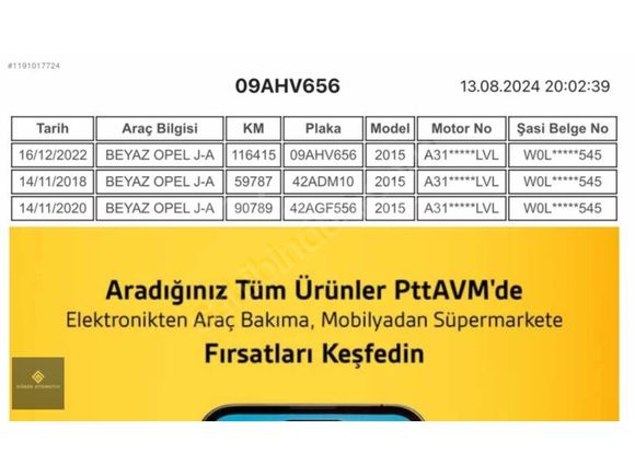 BAKIMLI 2016 TRAFİK ÇIKIŞLI OTOMATİK MOKKA