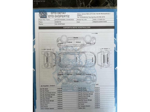 Jeeページ Galeriden Kia Sportage 2.0 CRDi 4x4 EX 2005 Model Denizli 275.000