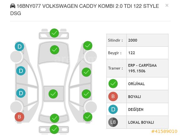 OTOSTORE'DAN Caddy 2.0 TDI Style Cam Tavan DSG 2024