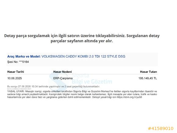 OTOSTORE'DAN Caddy 2.0 TDI Style Cam Tavan DSG 2024