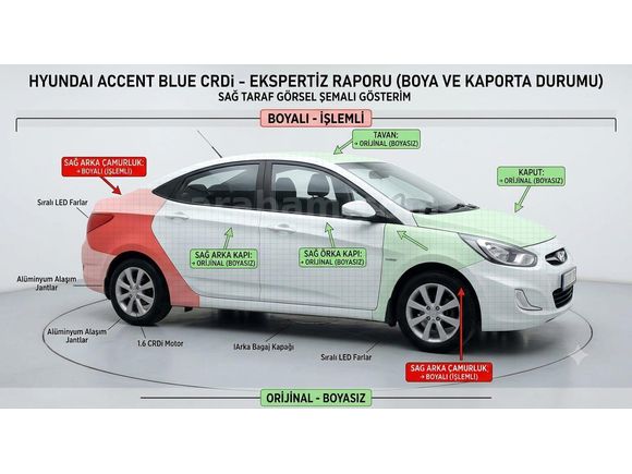 Sahibinden Hyundai Accent Blue 1.6 CRDI Mode 2017 Model
