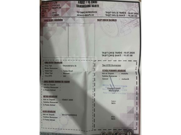 Sahibinden Ford Focus 1.6 TDCi Collection 2011 Model 