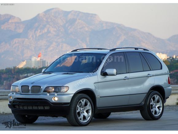 ERDEM'den 2000 BMW X5 4,4 V8 Gümüş Gri - Siyah Full Hatasız