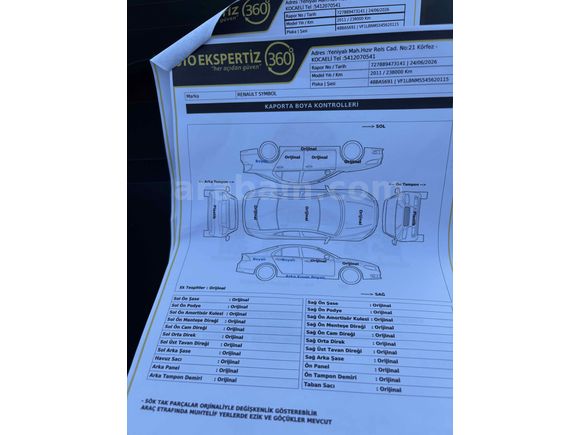 Sahibinden Renault Symbol 1.5 dCi Expression 2011 Model  238km Siyah