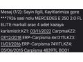 OTOMOBİLCİ 2013 MERCEDES BENZ E250 ELİTE TEMİZ BAKIMLI