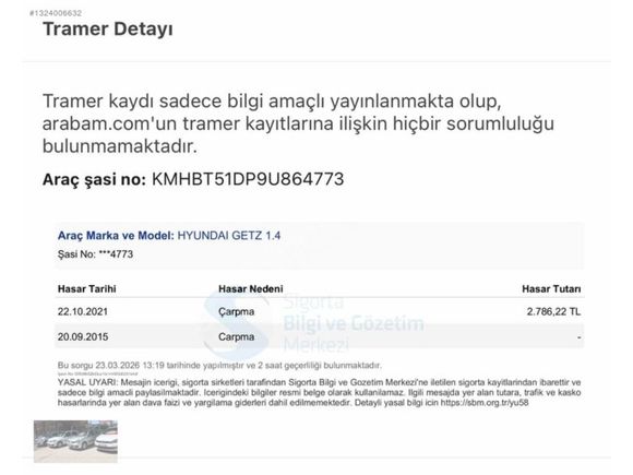 2009 GETZ 1.4 DOCH MOTOR BENZİN LPG DEĞİŞENSİZ