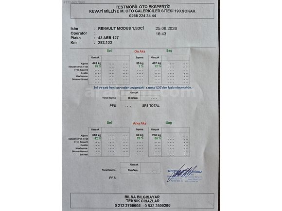 GÜLDALI'DAN 2007MODEL ORJİNAL KLİMALI 1.5 DCİ MODUS