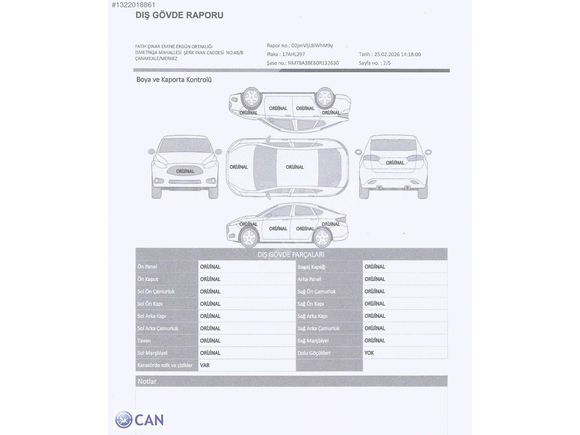 Can'dan Toyota Corolla Vision Plus./6 Bin km/Lansman Renk